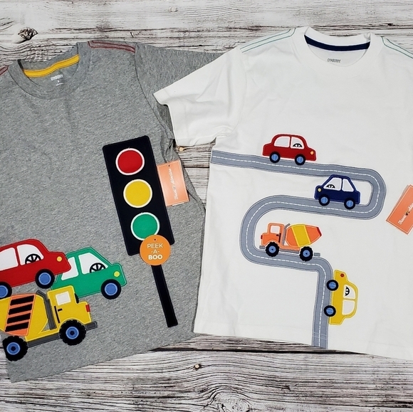 Gymboree Embroidered T-Shirts Transportation Vehicles Travel Adventures T-Shirts - Picture 2 of 12